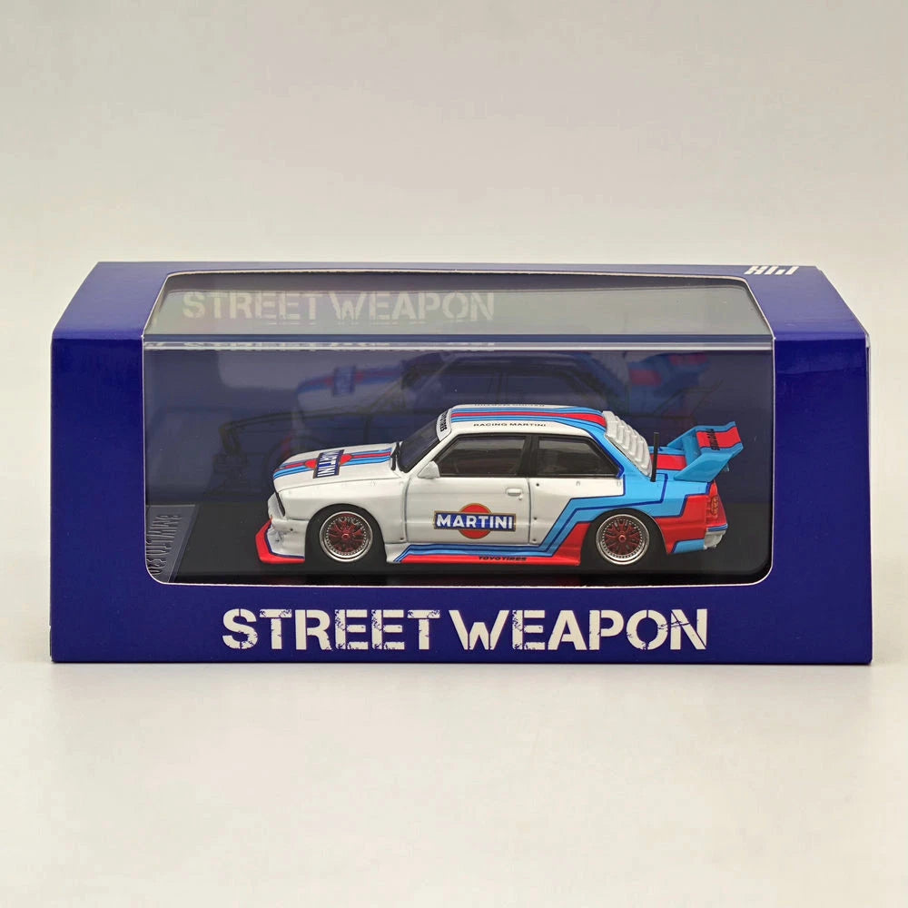 Street Weapon 1/64 LTO BMW E30 Martini White