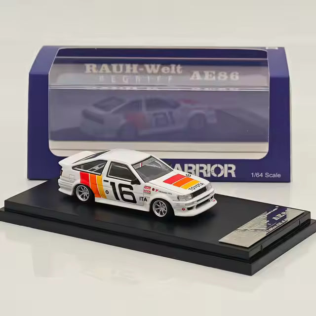 Street Weapon 1/64 RWB Levin AE86 White TRD #16 Livery