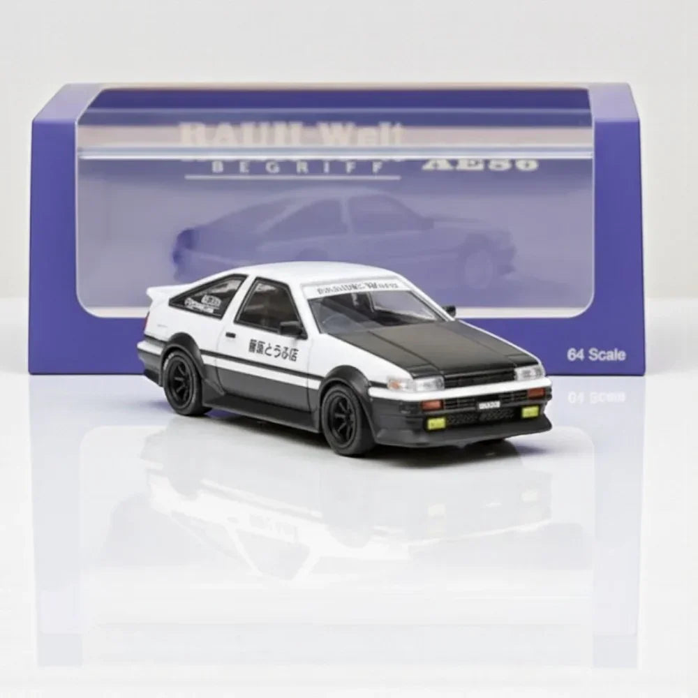 Street Weapon 1/64 RWB Toyota AE86 White with Black Bonnet