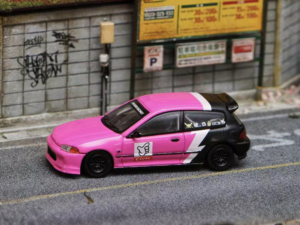 Street Weapon 1/64 Honda Civic Spoon EG6 Pink - Diecast Toyz Australia