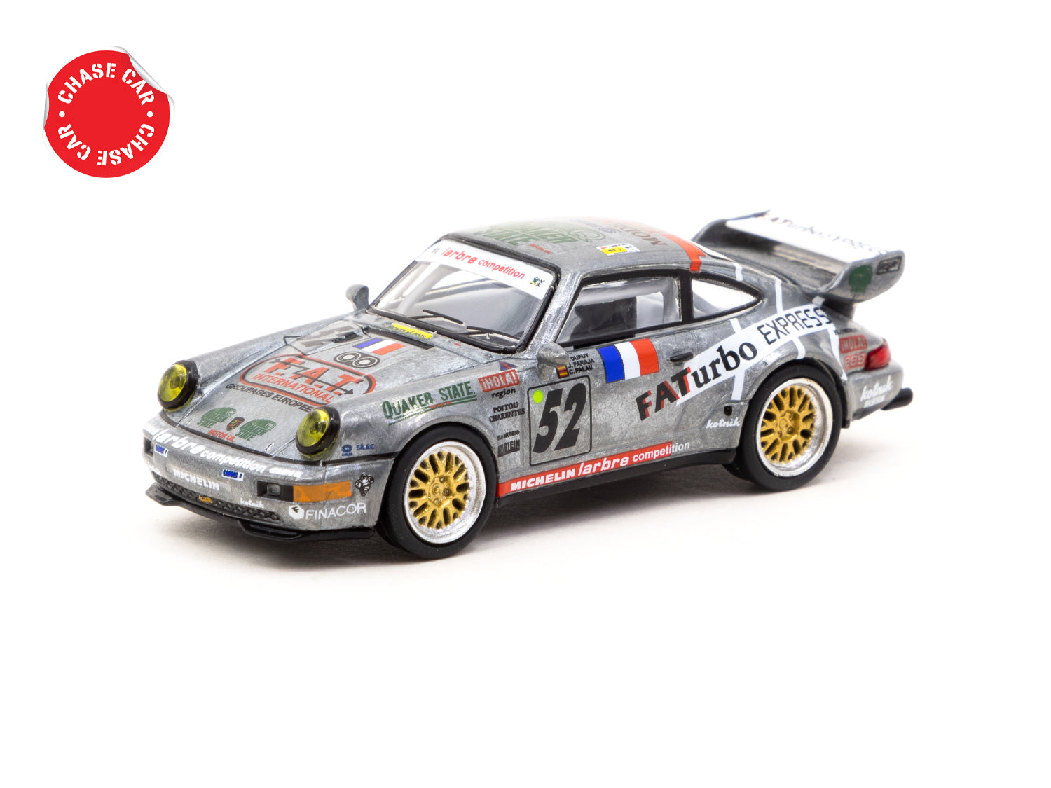 Tarmac Works x Schuco 1/64 Porsche 911 #52 RSR 3.8 Le Mans 1994 - Chase Version - Diecast Toyz Australia