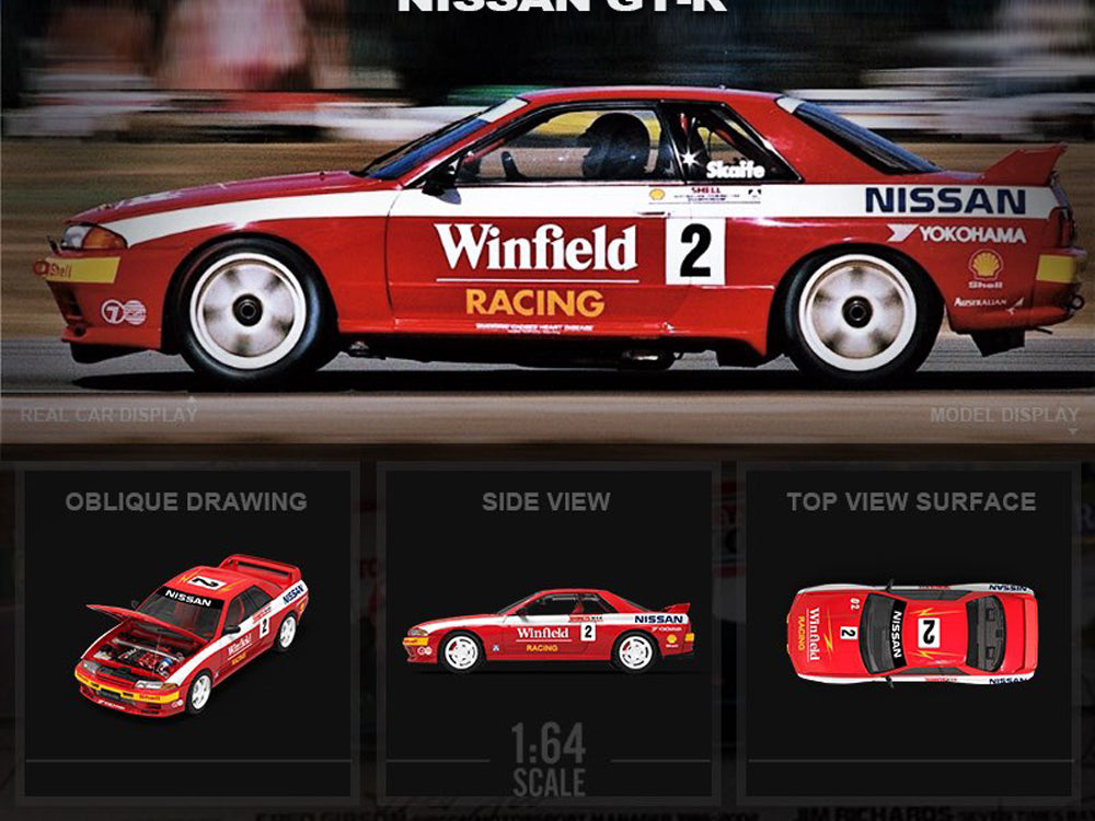 Time Model 1/64 Nissan Skyline GTR R32 Bathurst Red #2 Car Only - Diecast Toyz Australia
