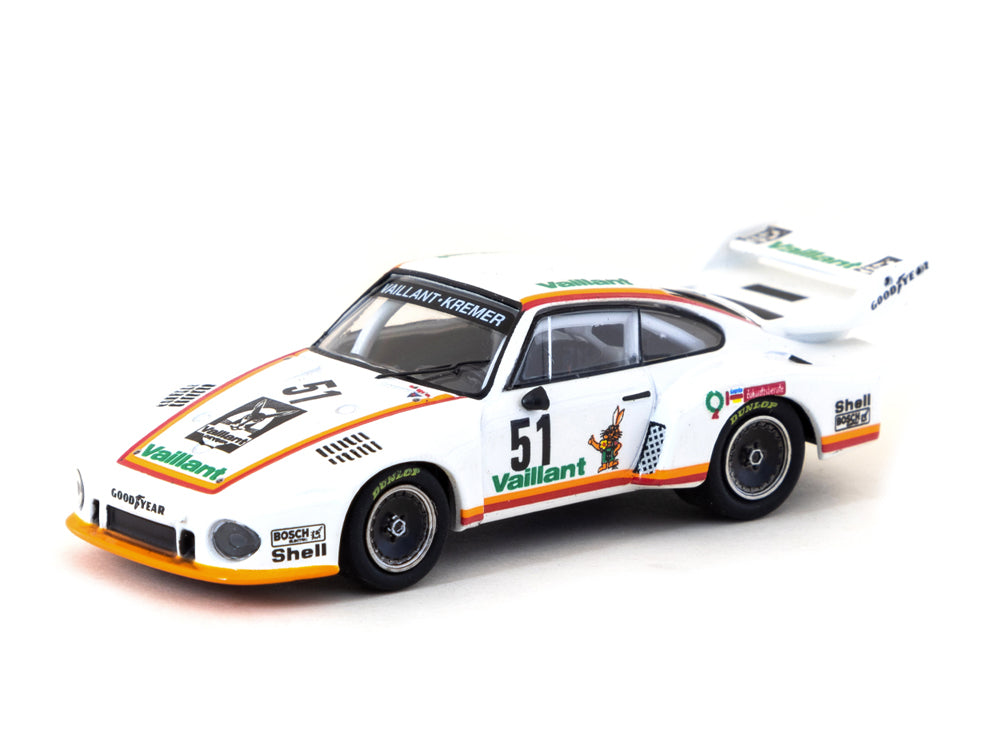 Tarmac Works x Mini Champs 1/64 Porsche 935 DRM Zolder Bergischer Lowe 1977 #51 Valiant - Diecast Toyz Australia
