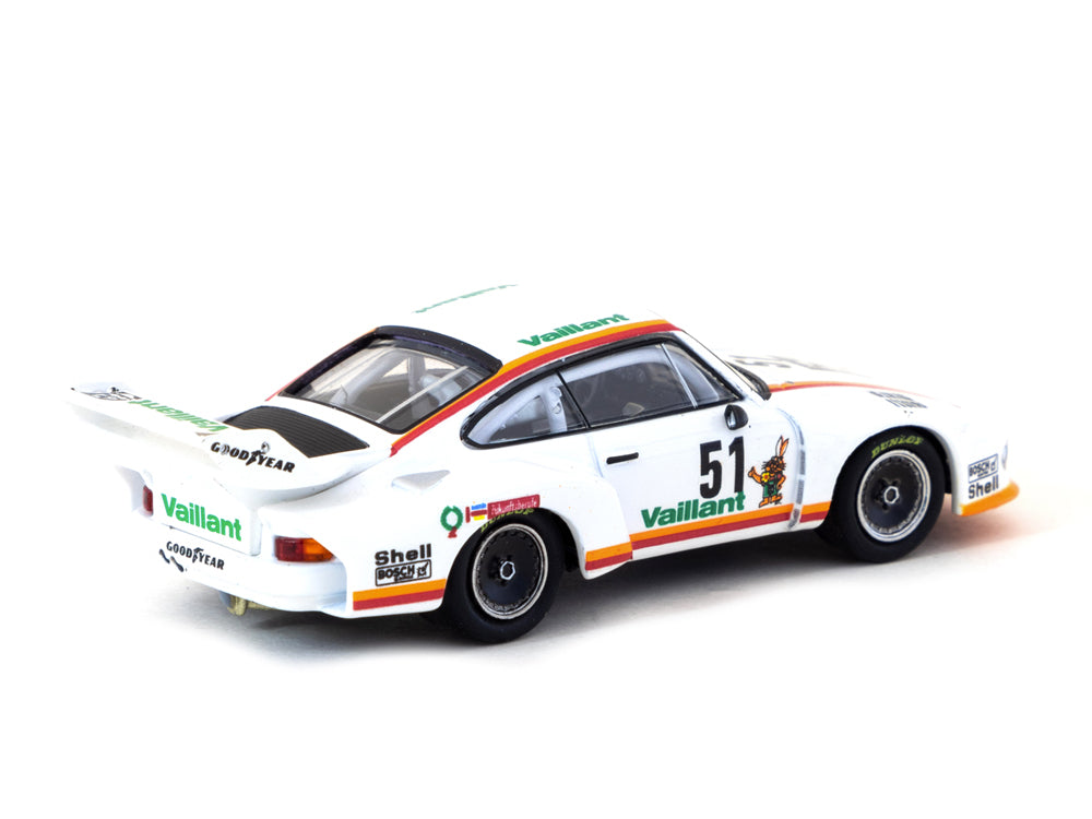 Tarmac Works x Mini Champs 1/64 Porsche 935 DRM Zolder Bergischer Lowe 1977 #51 Valiant - Diecast Toyz Australia