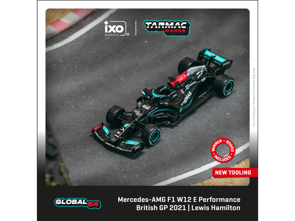 Tarmac Works 1/64 Mercedes AMG F1 W12 E Performance British Grand Prix Winner 2021 Lewis Hamilton - Diecast Toyz Australia