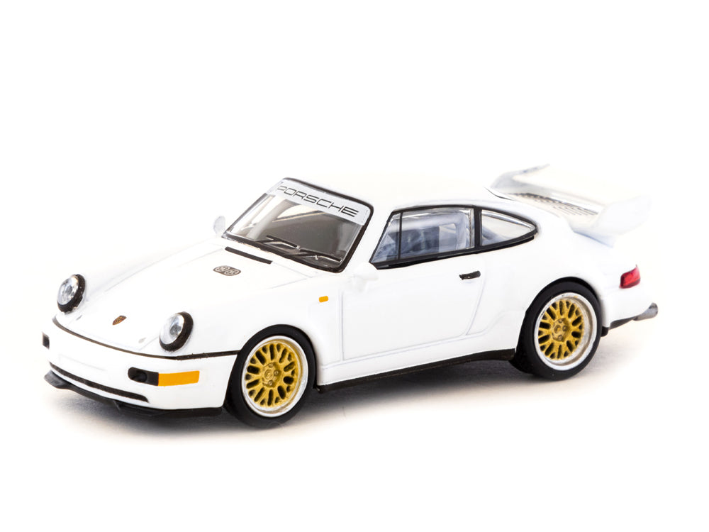 Tarmac Works x Schuco 1/64 Porsche 911 RSR 3.8 White - Diecast Toyz Australia