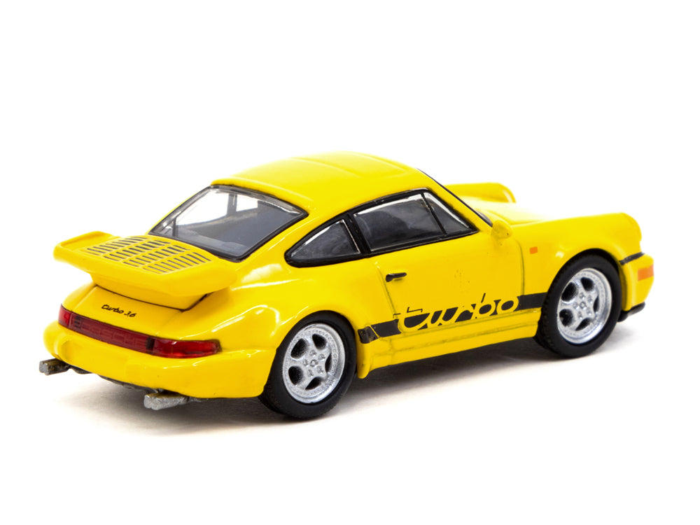 Tarmac Works x Schuco 1/64 Porsche 911 Turbo Yellow - Chase Version - Diecast Toyz Australia