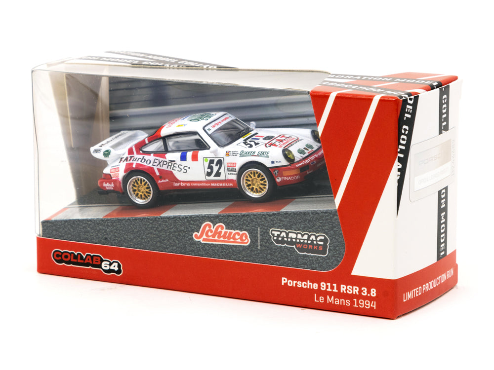 Tarmac Works x Schuco 1/64 Porsche 911 #52 RSR 3.8 Le Mans 1994 - Diecast Toyz Australia