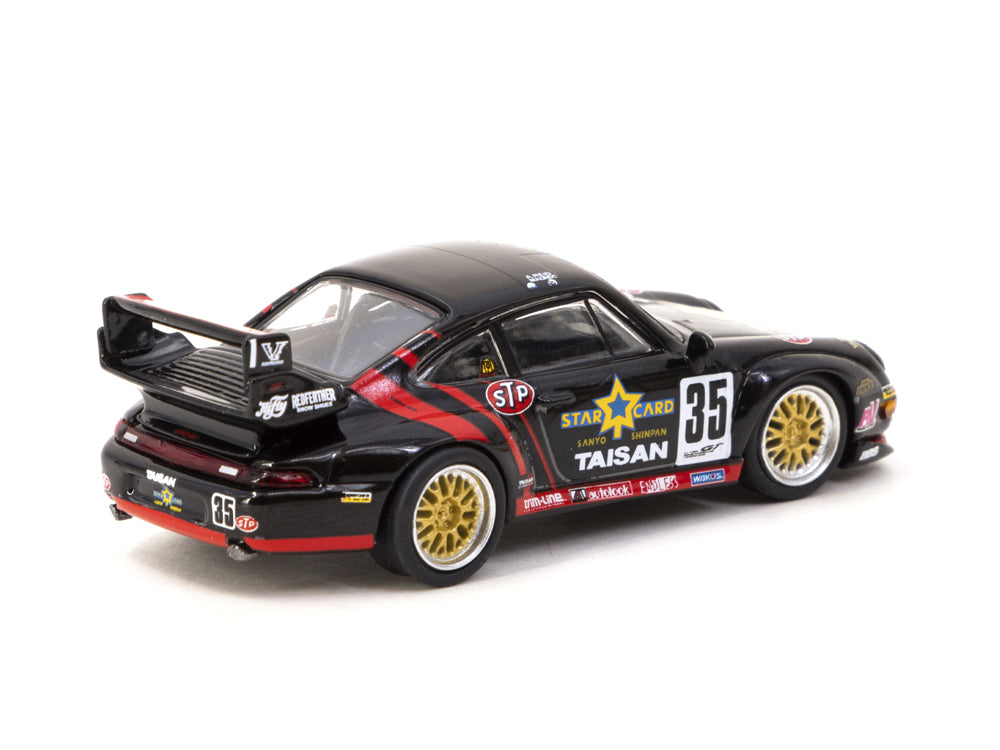 Tarmac Works x Schuco 1/64 Porsche 911 GT2 (993) JGTC Taisan Starcard #35 - Diecast Toyz Australia