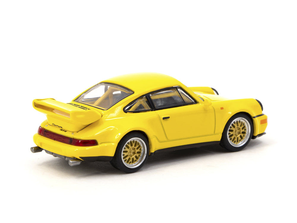 Tarmac Works x Schuco 1/64 Porsche 911 RSR 3.8 Yellow - Diecast Toyz Australia