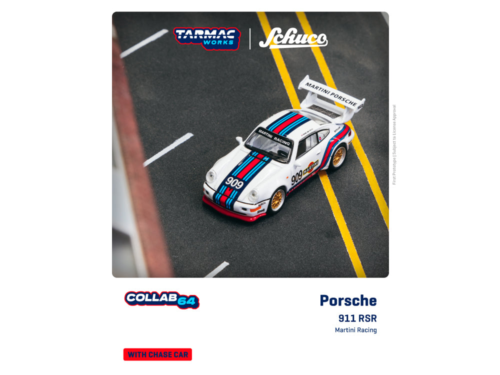 Tarmac Works x Schuco 1/64 Porsche 911 RSR Martini Racing - Diecast Toyz Australia