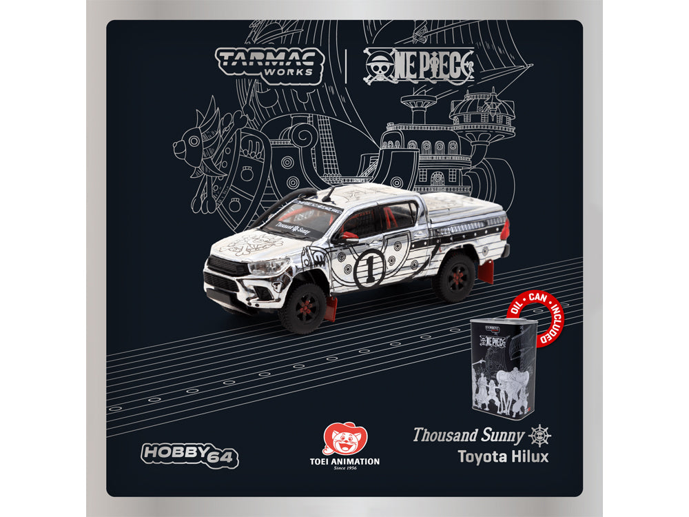 Tarmac Works 1/64 Toyota Hilux Thousand Sunny With One Piece Metal Oil Can - Diecast Toyz Australia