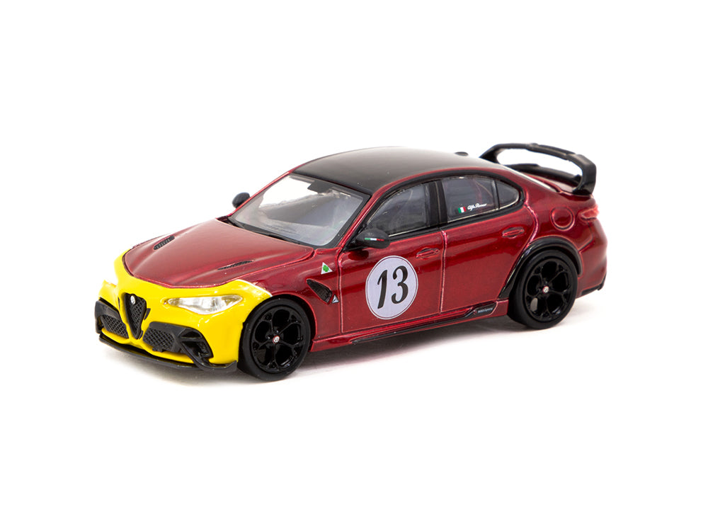 Tarmac Works 1/64 Alfa Romeo Giulia GTAm Red/Yellow - Diecast Toyz Australia