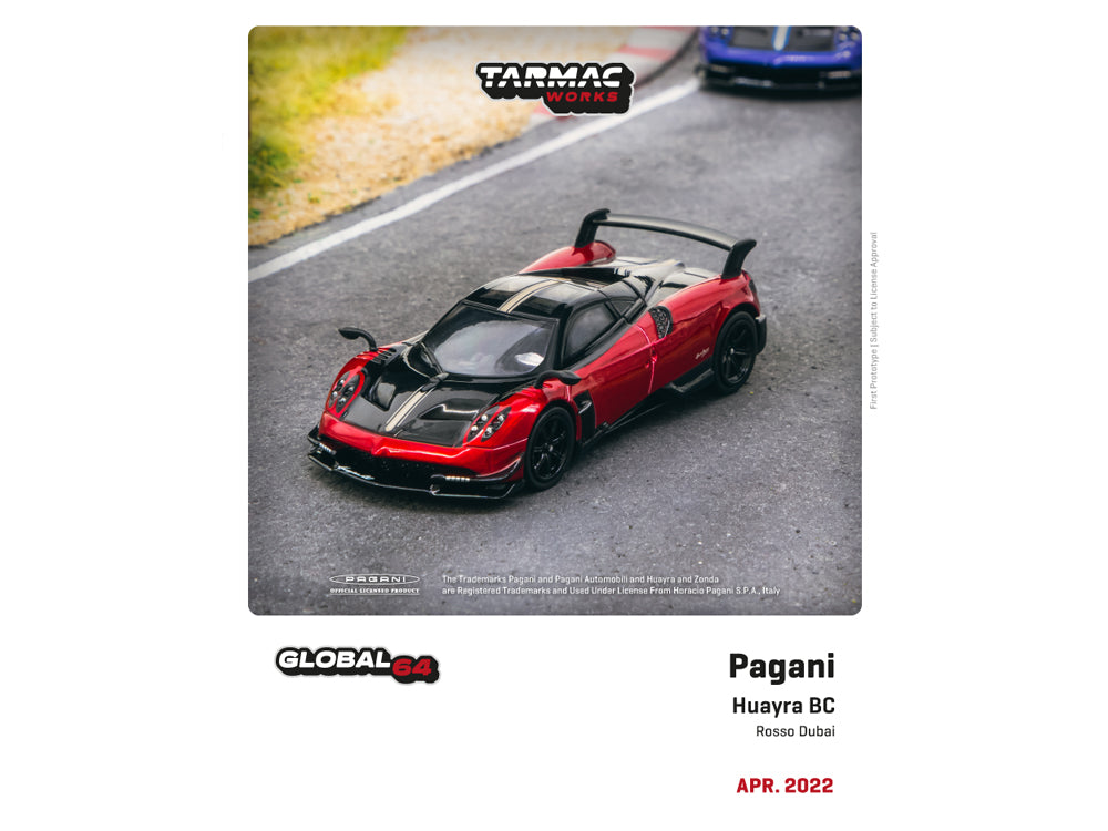 Tarmac Works 1/64 Pagani Huayra BC Rosso Dubai - Chase Version - Diecast Toyz Australia