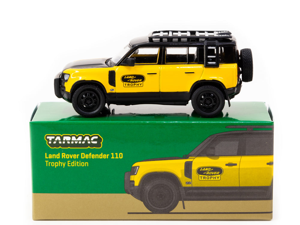 Tarmac Works 1/64 Land Rover Defender 110 Trophy Edition Yellow/Black - Diecast Toyz Australia