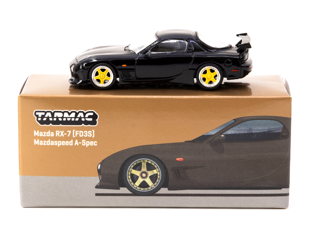 Tarmac Works 1/64 Mazda RX7 FD3S MazdaSpeed A-Spec Brillant Black - Diecast Toyz Australia
