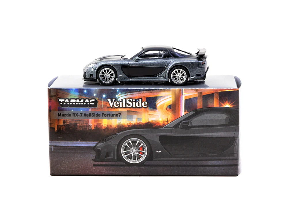 Tarmac Works 1/64 Mazda RX7 FD3S Veilside Fortune 7 Metallic Grey/Black