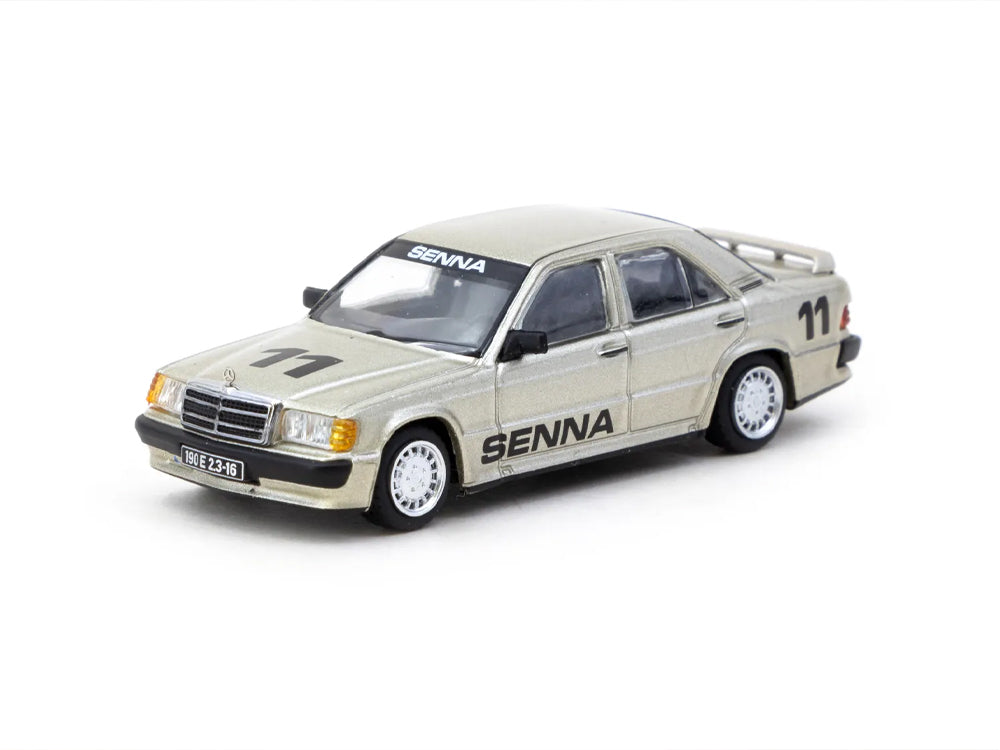 Tarmac Works 1/64 Mercedes 190E 2.3-16 Race of Champion 1984 Ayrton Senna Silver