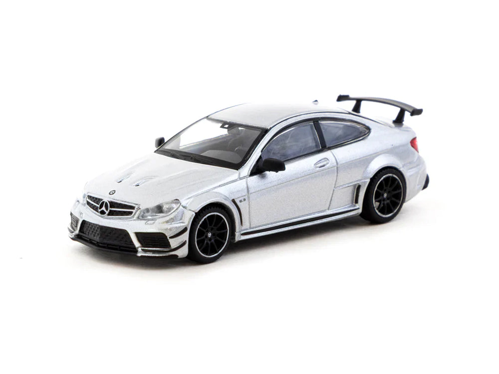 Tarmac Works 1/64 Mercedes C63 AMG Coupe Black Series Metallic Silver