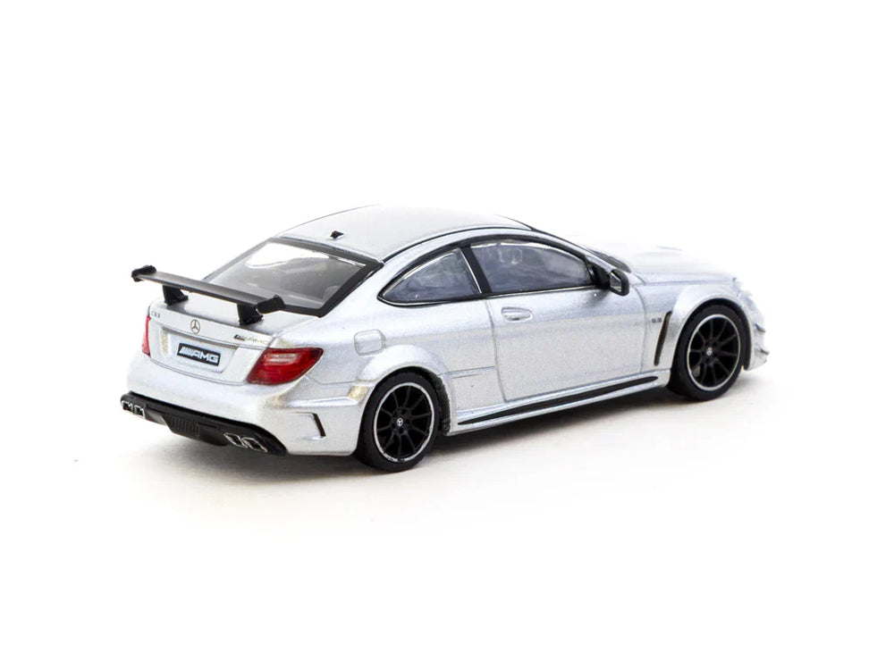 Tarmac Works 1/64 Mercedes C63 AMG Coupe Black Series Metallic Silver