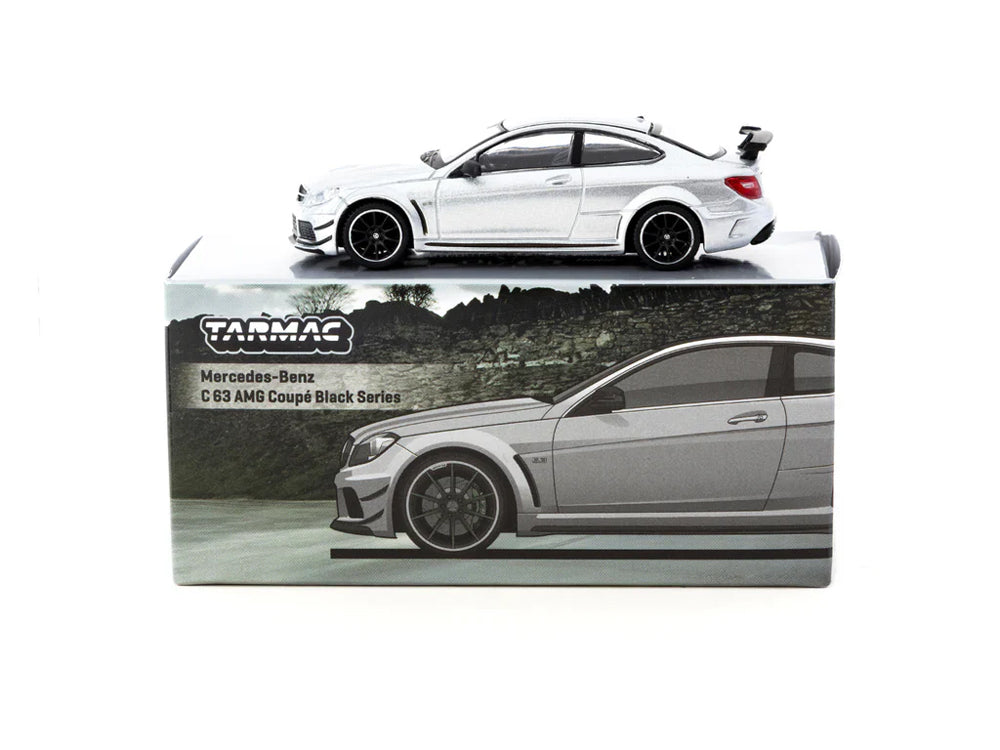 Tarmac Works 1/64 Mercedes C63 AMG Coupe Black Series Metallic Silver