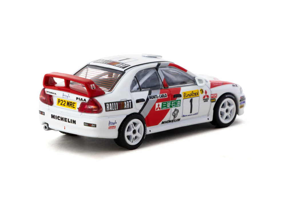 Tarmac Works 1/64 Mitsubishi Lancer GSR Evolution IV Rallye Monte Carlo 1997 - Tommi Makinen/Seppo Harjanne