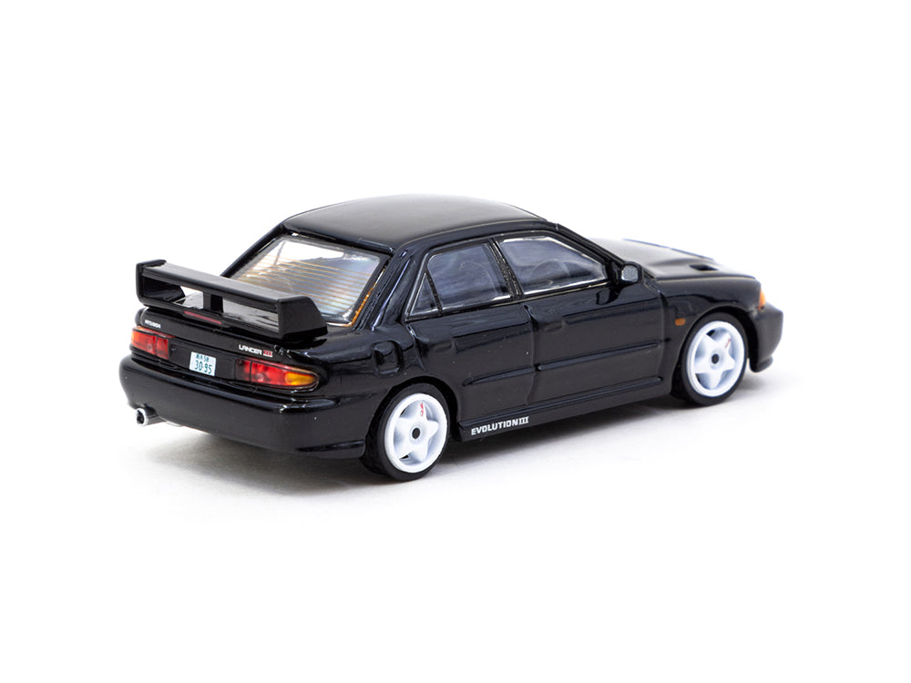Tarmac Works 1/64 Mitsubishi Lancer GSR Evolution 3 Black - Diecast Toyz Australia