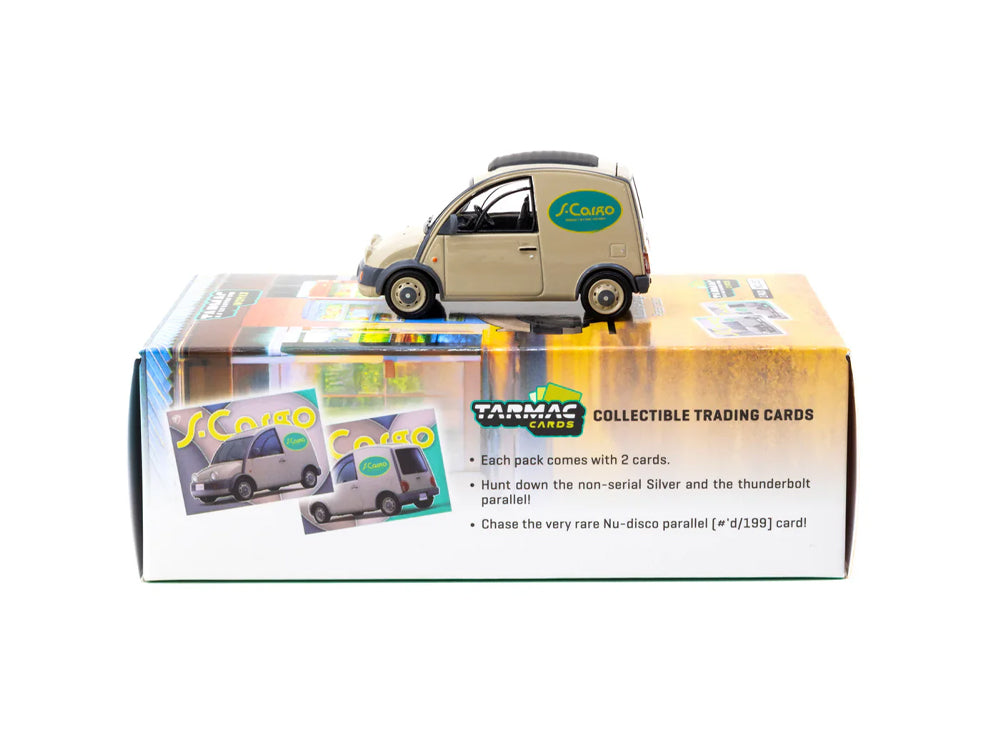 Tarmac Works 1/64 Nissan S-Cargo Presentation Model with Trading Card Combo