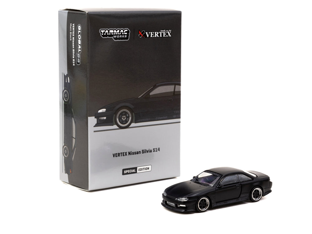 Tarmac Works 1/64 Nissan Silvia S14 Vertex Black - Diecast Toyz Australia