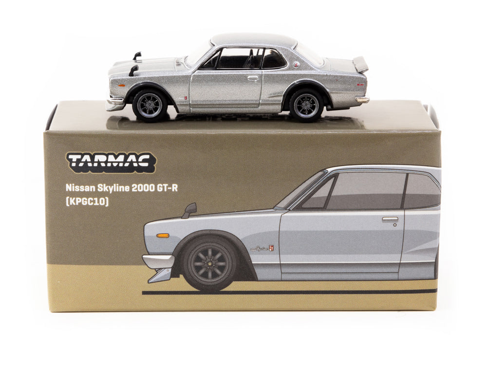 Tarmac Works 1/64 Nissan Skyine 2000 GT-R KPGC10 Silver - Diecast Toyz Australia