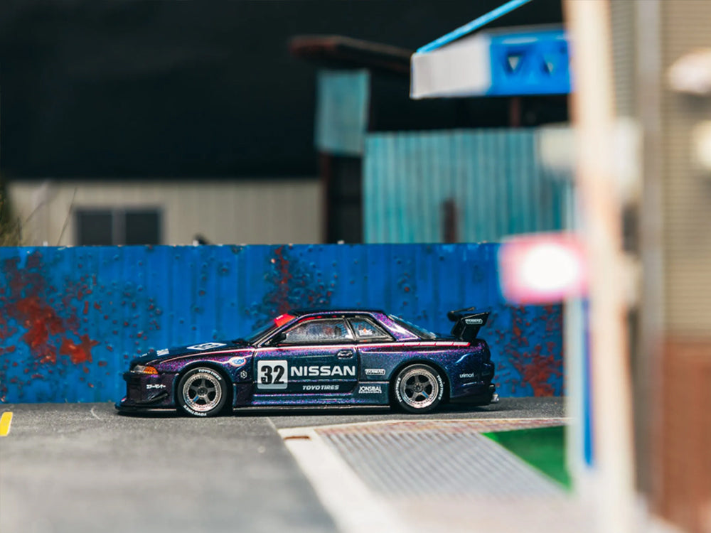 Tarmac Works 1/64 Nissan Skyline GTR R32 Widebody Midnight Purple
