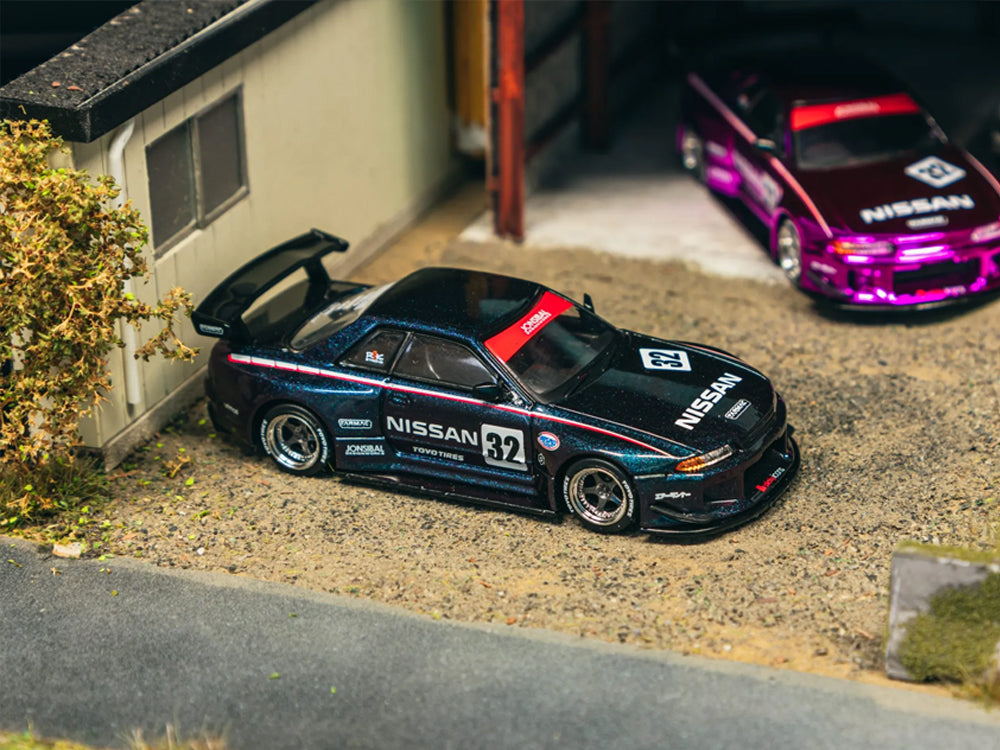 Tarmac Works 1/64 Nissan Skyline GTR R32 Widebody Midnight Purple