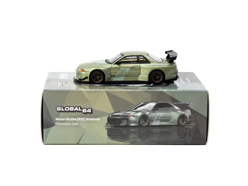 Tarmac Works 1/64 Nissan Skyline GTR R32 Widebody Millennium Jade TAS2026