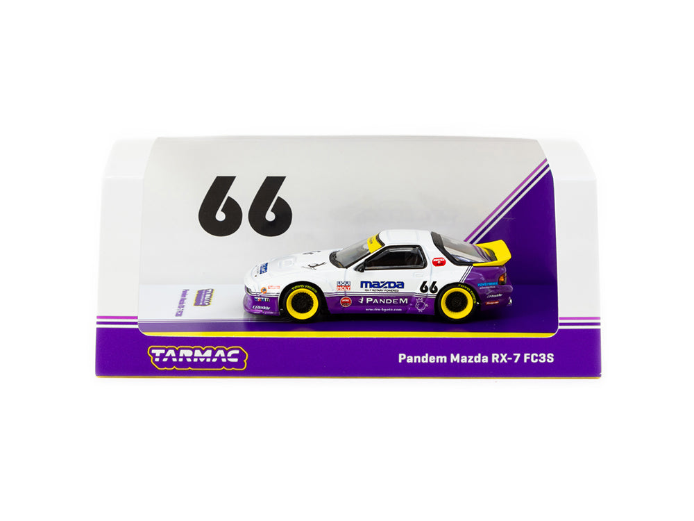 Tarmac Works 1/64 Pandem Mazda RX7 FC3S White/Purple - Diecast Toyz Australia