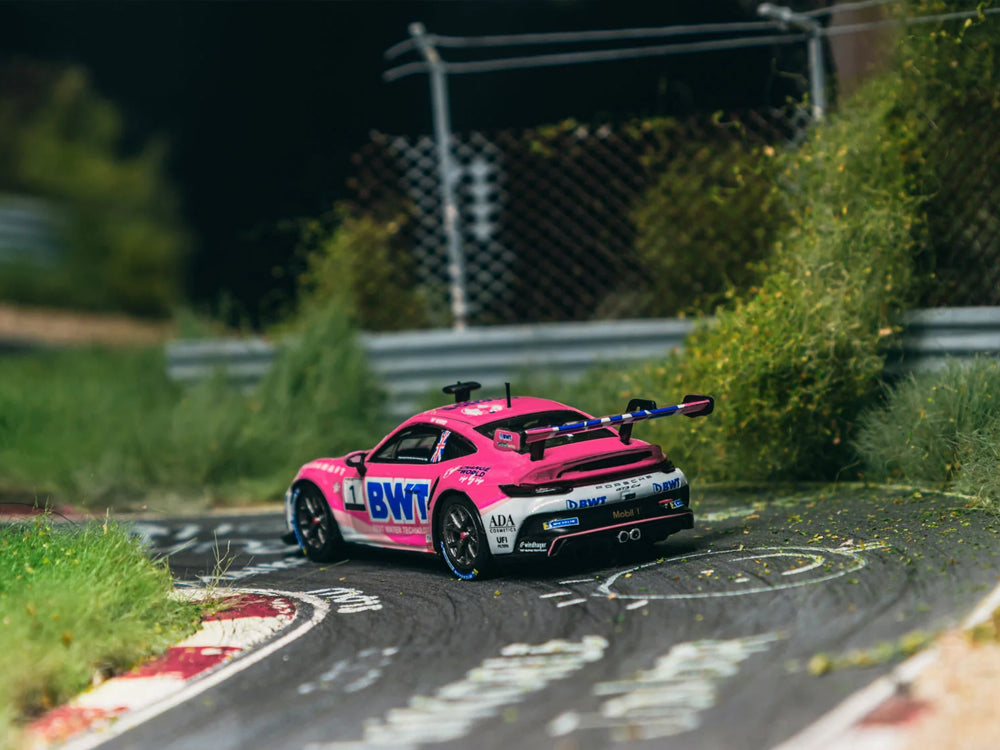 Tarmac Works 1/64 Porsche 911-992 GT3 Cup Mobil 1 Supercup 2024 Harry King Pink