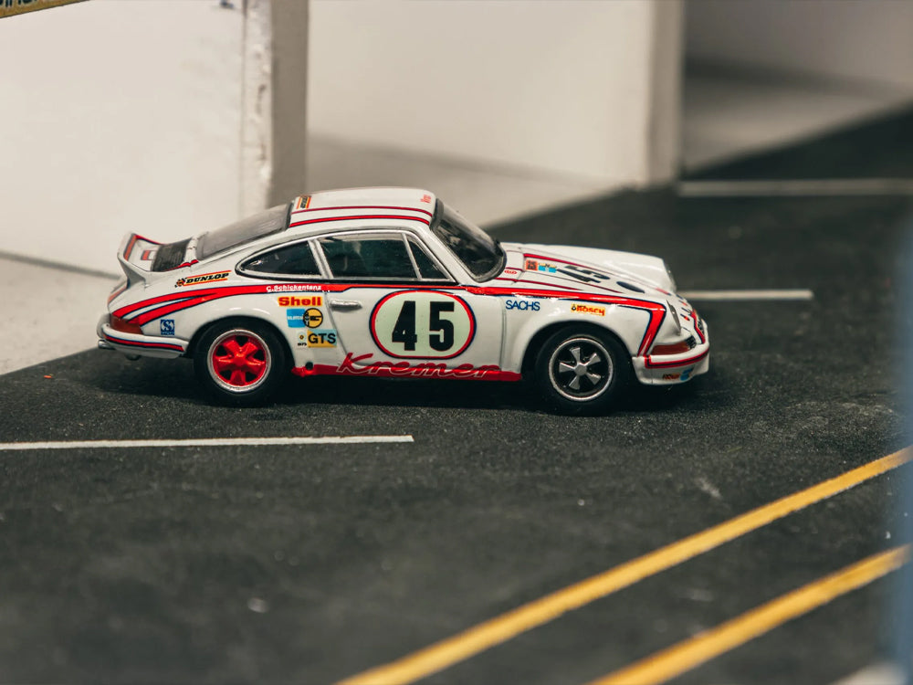 Tarmac Works 1/64 Porsche 911 Carrera RSR 2.8 24Hr Le Mans 1973 #45 Winner
