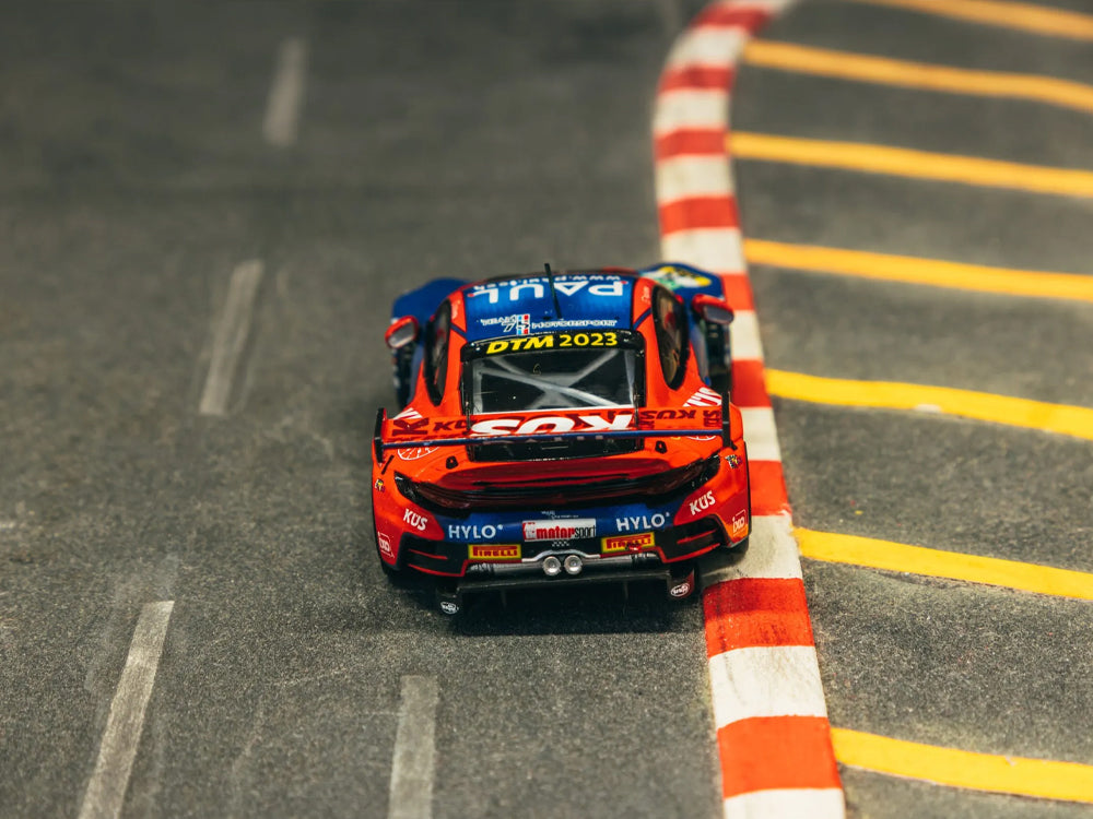 Tarmac Works 1/64 Porsche 911 GT3 R DTM 2023 Ayhancan Guven Blue/Red