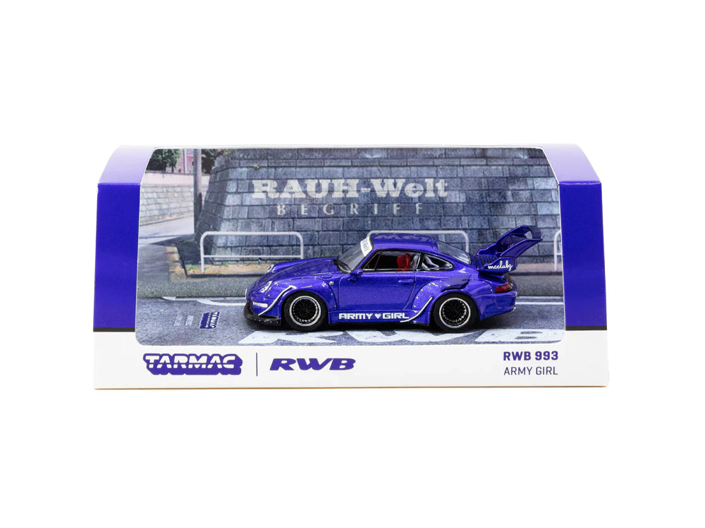 Tarmac Works 1/64 RWB 993 Army Girl Purple