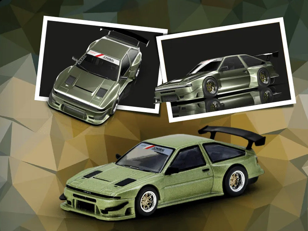Tarmac Works 1/64 Toyota Sprinter Trueno AE86 Widebody Green