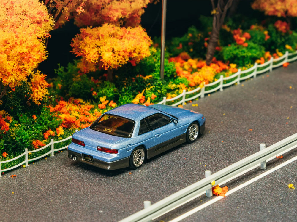 Tarmac Works 1/64 Vertex Nissan Silvia S13 Blue/Gray