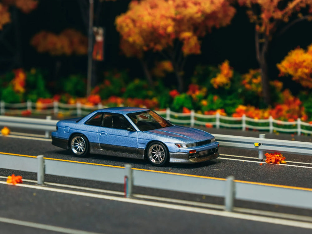 Tarmac Works 1/64 Vertex Nissan Silvia S13 Blue/Gray