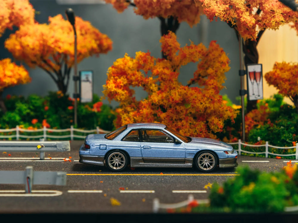 Tarmac Works 1/64 Vertex Nissan Silvia S13 Blue/Gray