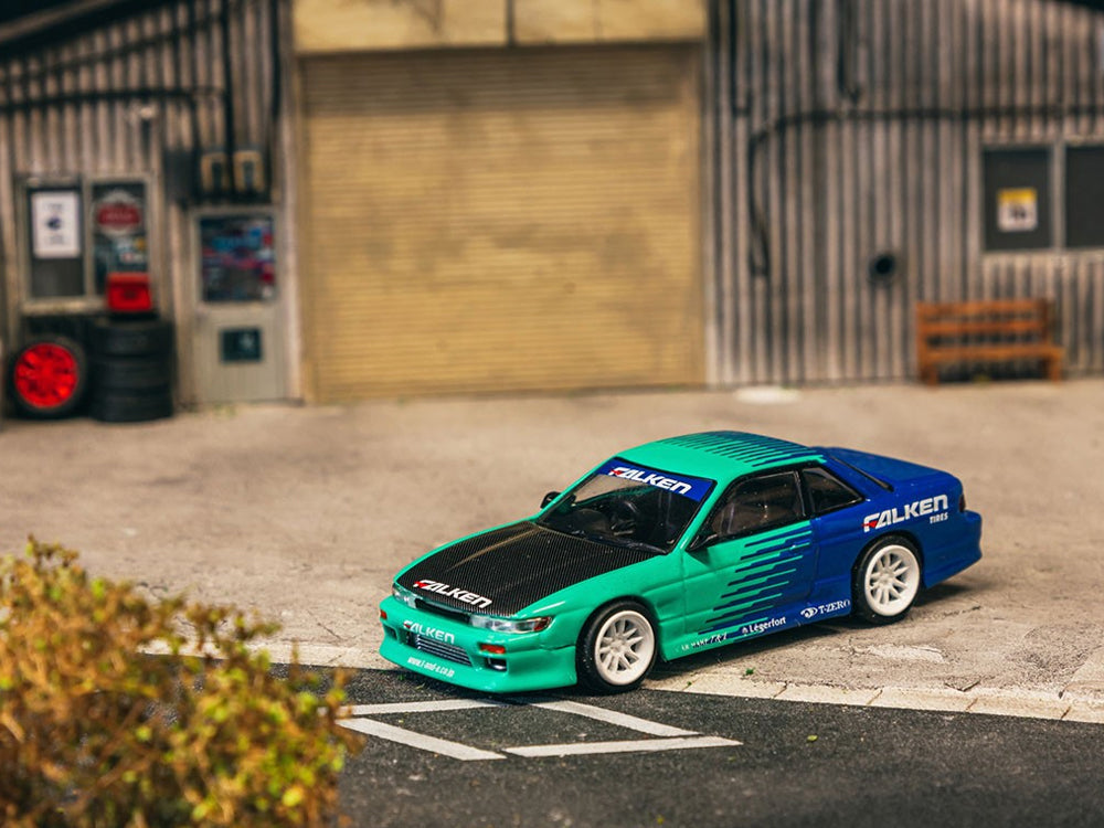 Tarmac Works 1/64 Vertex Nissan Silvia S13 Falken Livery