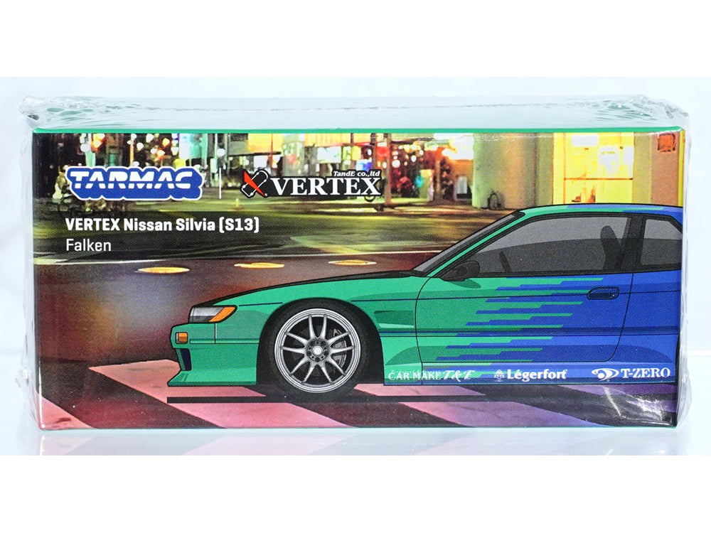 Tarmac Works 1/64 Vertex Nissan Silvia S13 Falken Livery