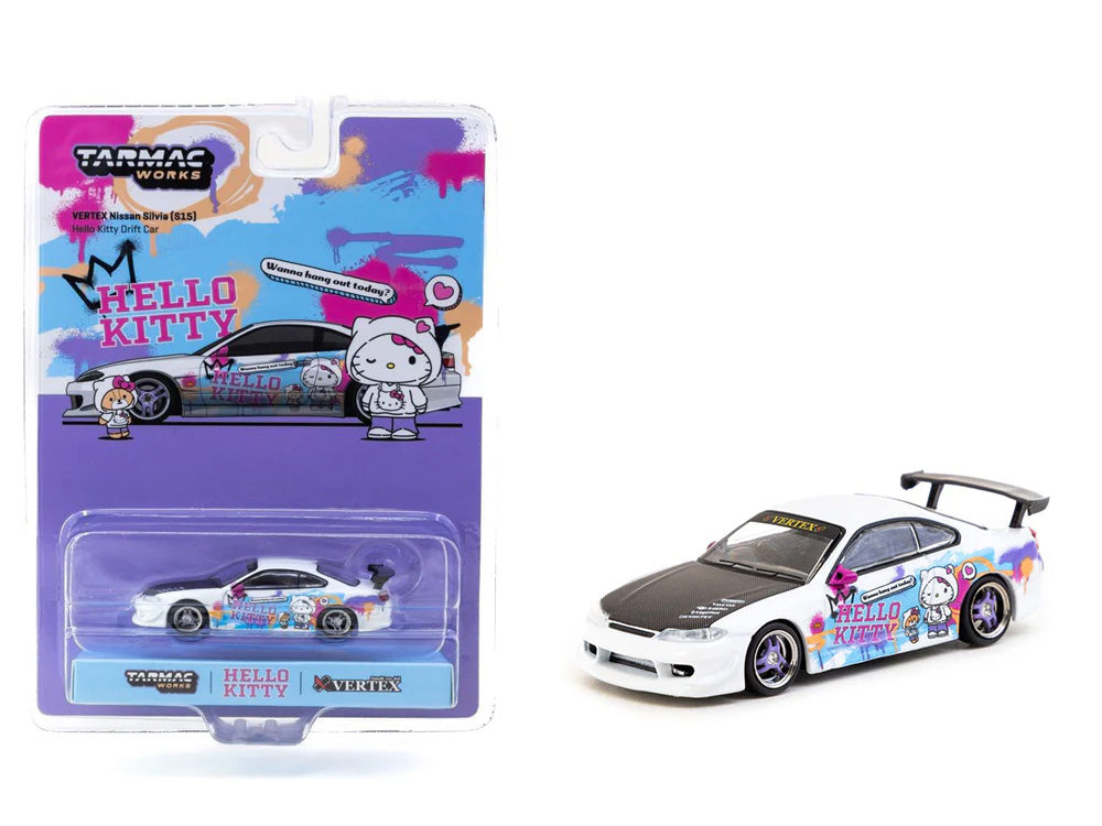 Tarmac Works 1/64 Vertex Nissan Silvia S15 Hello Kitty Edition