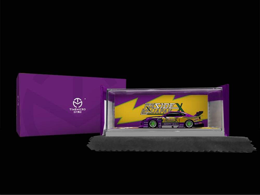 Time Model 1/64 LBWK Nissan Silvia S15 Purple Lighting Livery with Gift Box - Diecast Toyz Australia