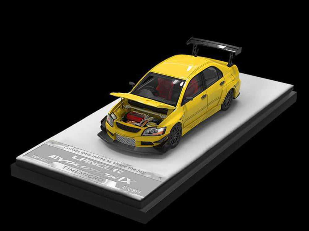 Time Model 1/64 Mitsubishi Lancer Evolution IX Voltex Kit Yellow - Diecast Toyz Australia