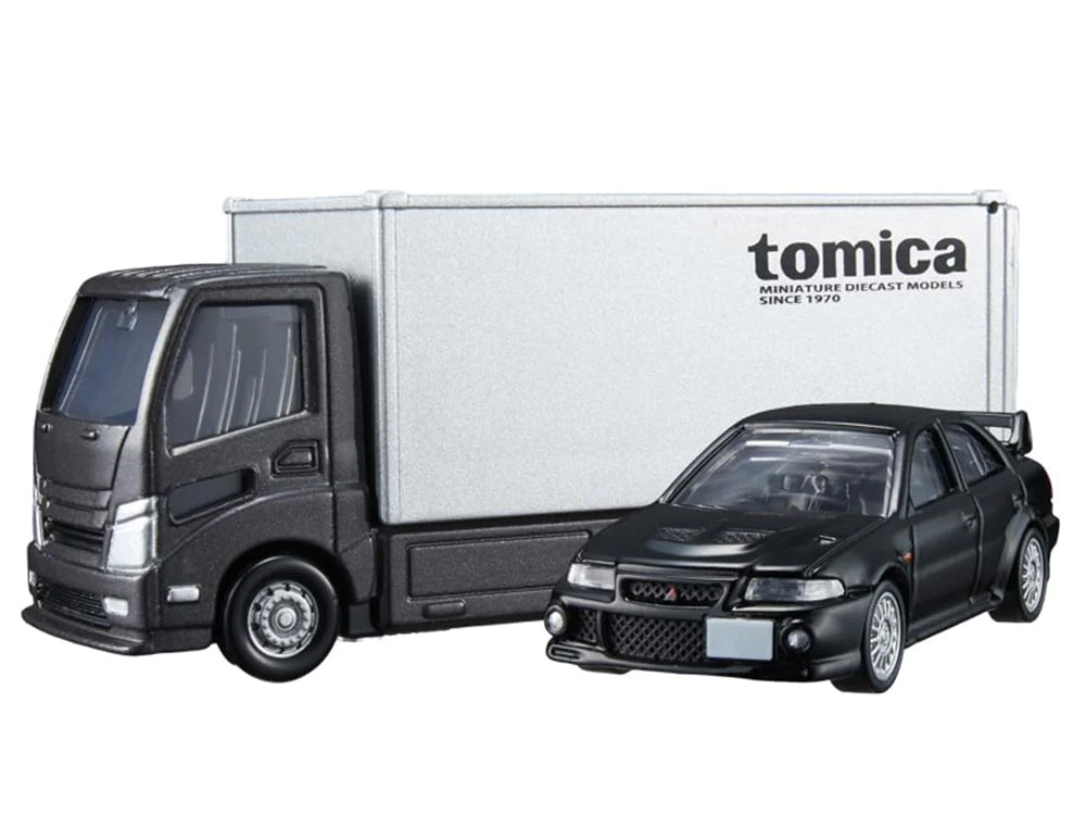 Tomica Premium 1/62 Tomica Transporter with Mitsubishi Lancer Evolution VI GSR - Diecast Toyz Australia