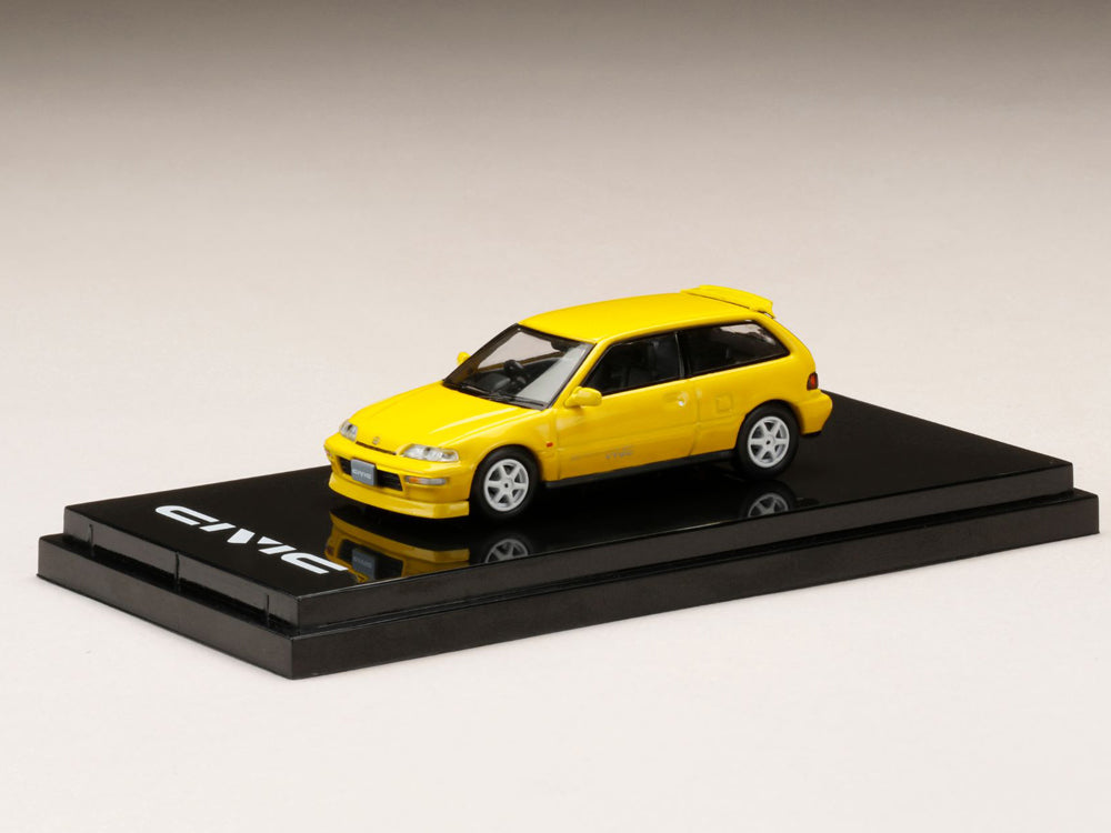Hobby Japan Honda Civic EF9 SIR II Customize Yellow - Diecast Toyz Australia