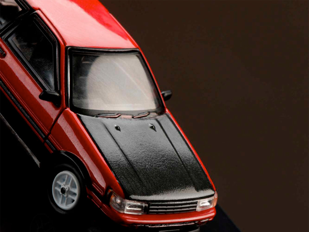 Hobby Japan Toyota Corolla AE86 22 Door Tom's Igeta Wheel Red - Diecast Toyz Australia
